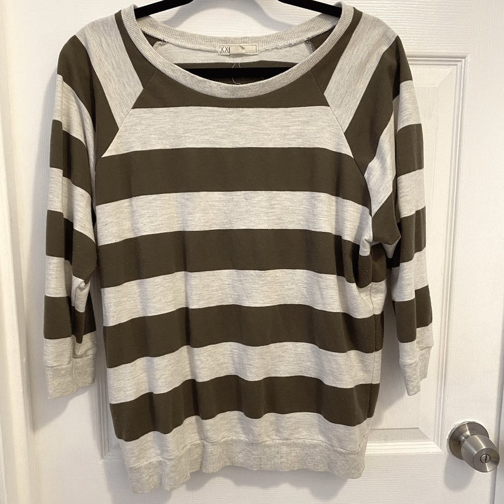 Forever 21 Brown Striped Sweater